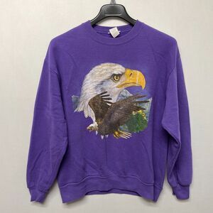 Vintage Brazos Adult Bald Eagle Crewneck Sweatshirt Size Large 80s 90s M235 -29